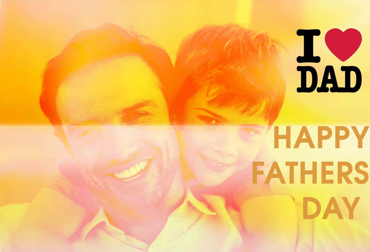 Fathers Day Yellow Hued Card Picture