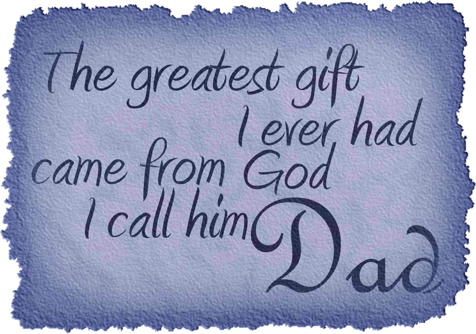 Fathers Day Handwritten Calligraphy Picture
