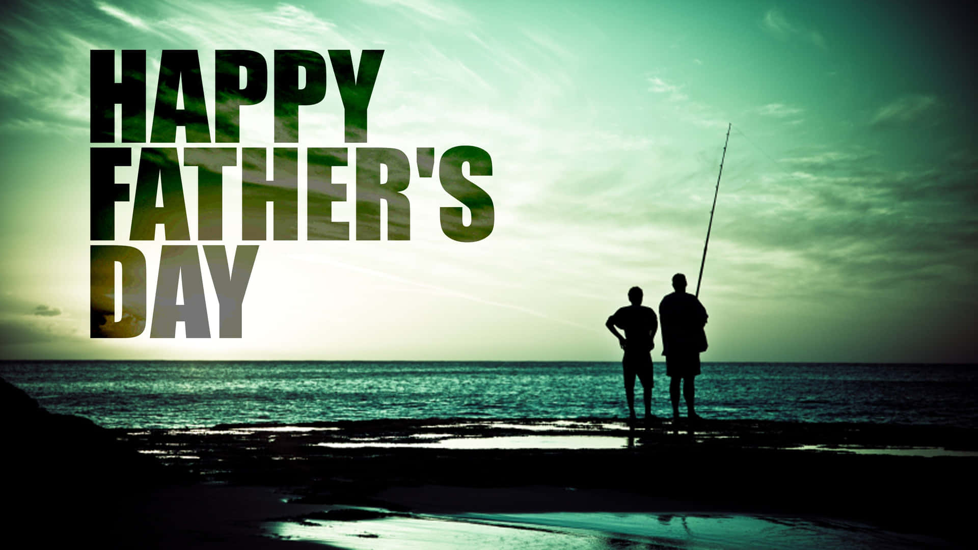 Fathers Day Dark Text Greeting Picture