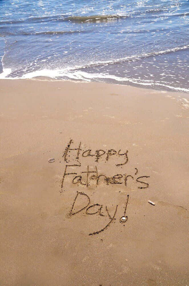 Happy Fathers Day On The Sand Picture