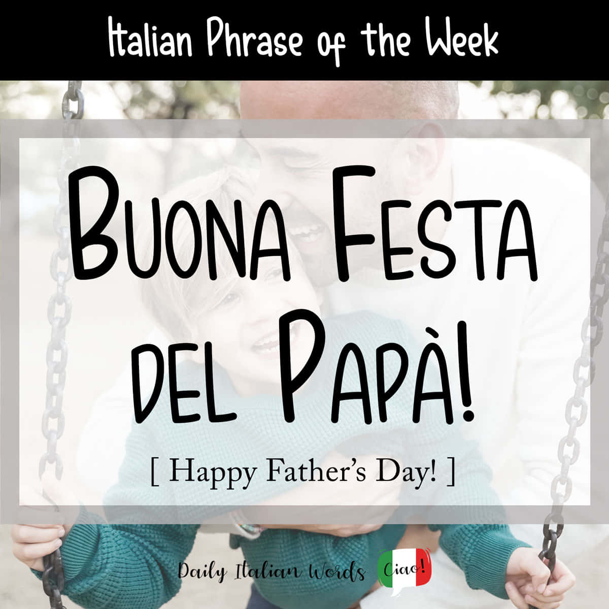 Italienischeübersetzung Des Vatertagsbildes