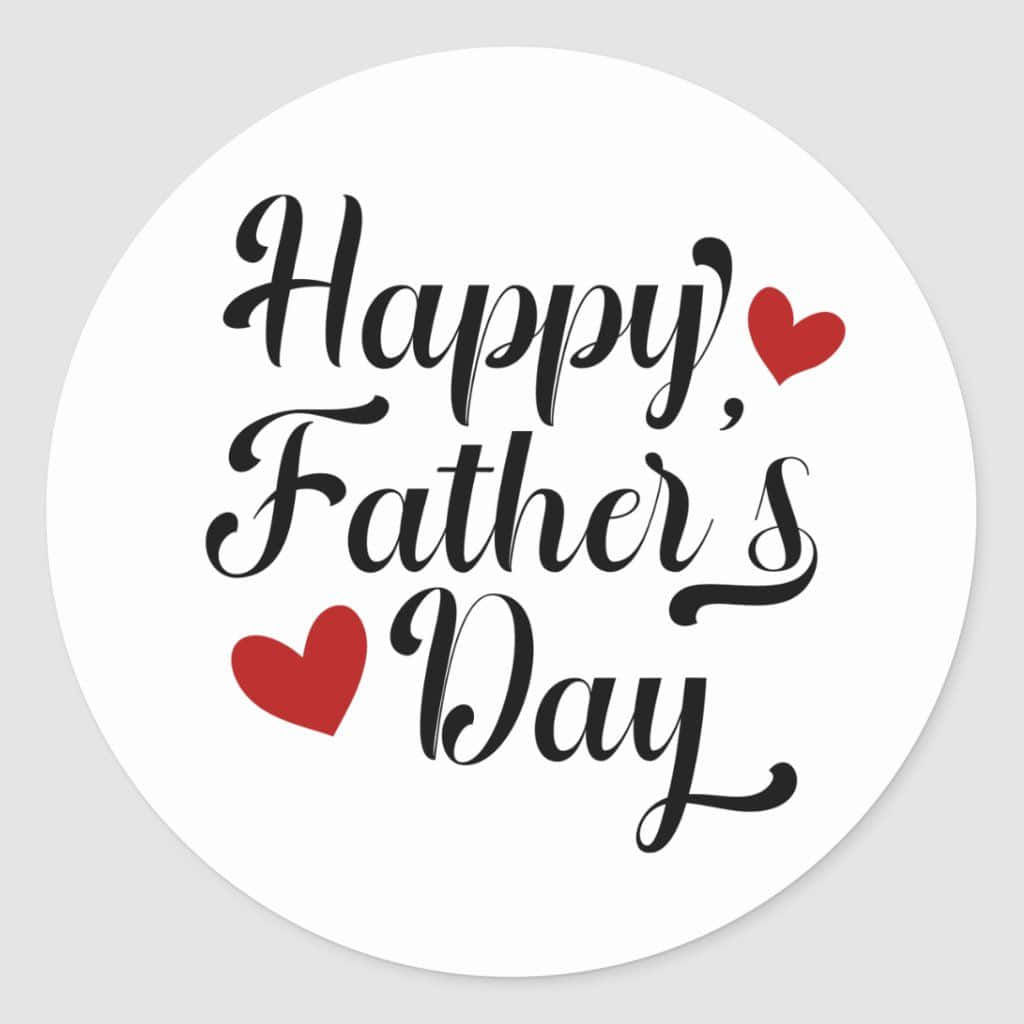 Happy Fathers Day Lettering On Circle Picture