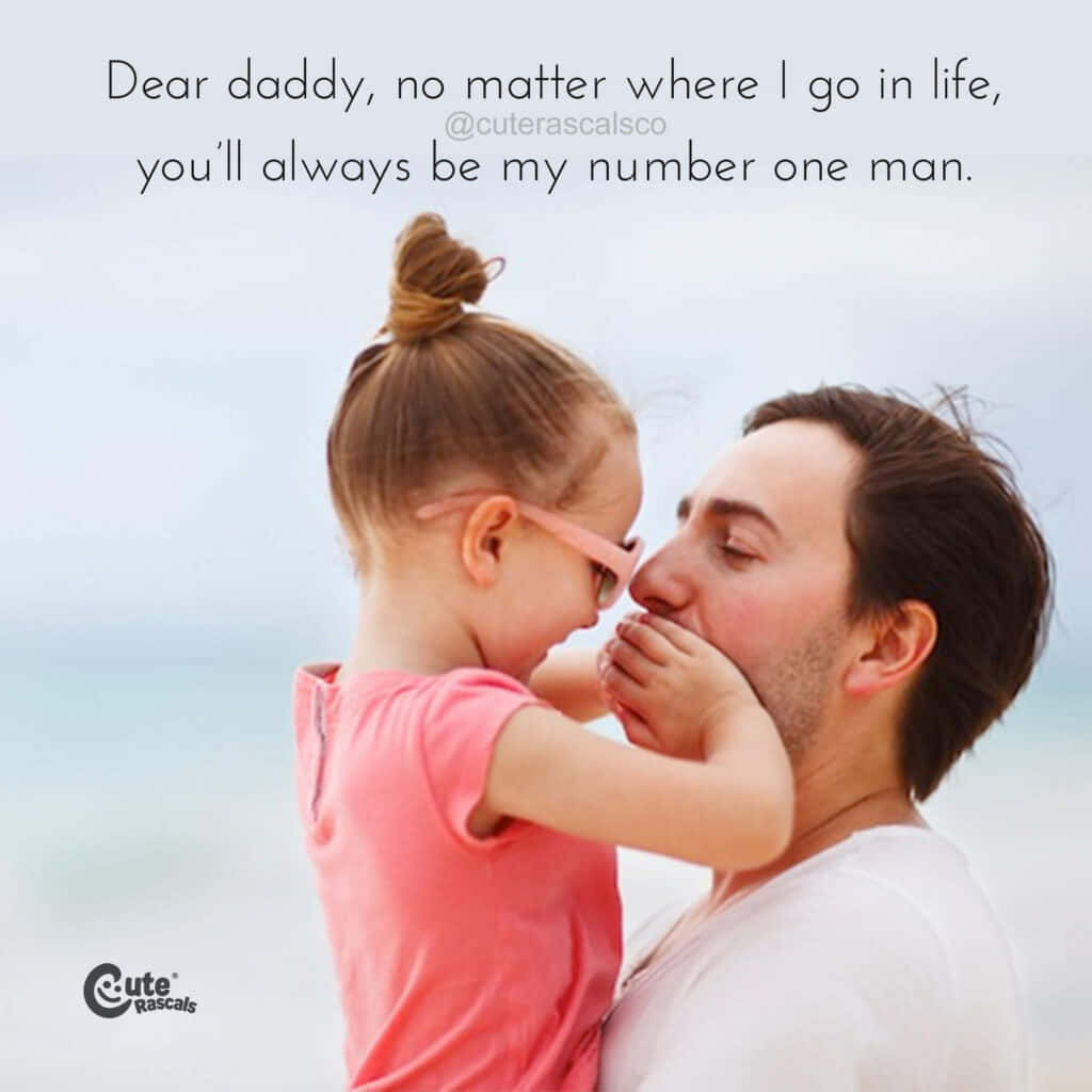 Cute Dad And Daughter Fathers Day Picture