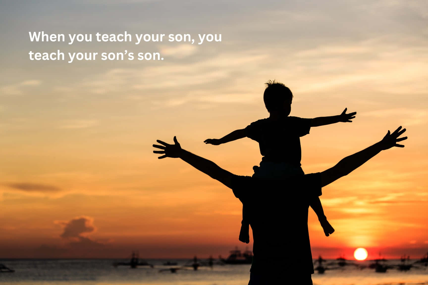 Fathers Day Sunset Silhouette Wallpaper