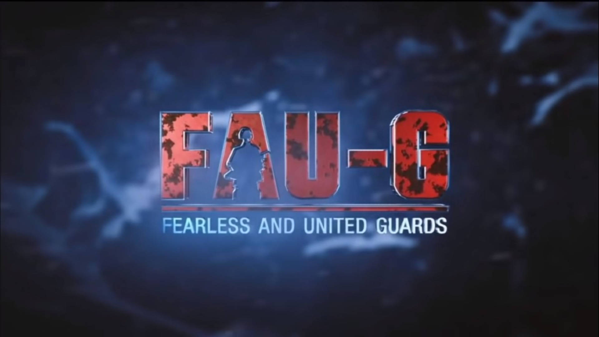 Fau-g Red Logo On Blue Background