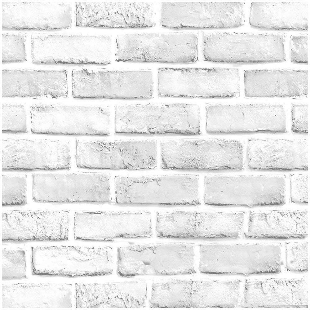 Muro Di Finto Mattone Bianco Lavato A Calce Sfondo