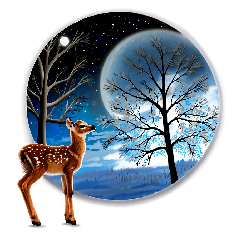 Fawn Under Moonlight Png Gxj58 PNG