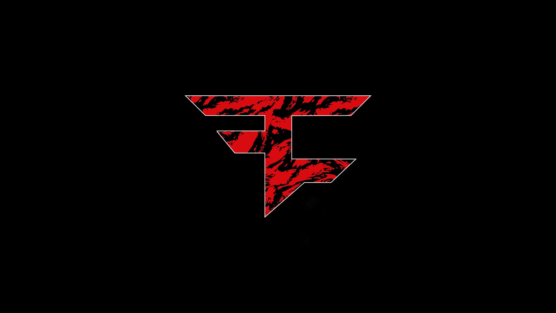 A Red And Black Logo With A Black Background Wallpaper