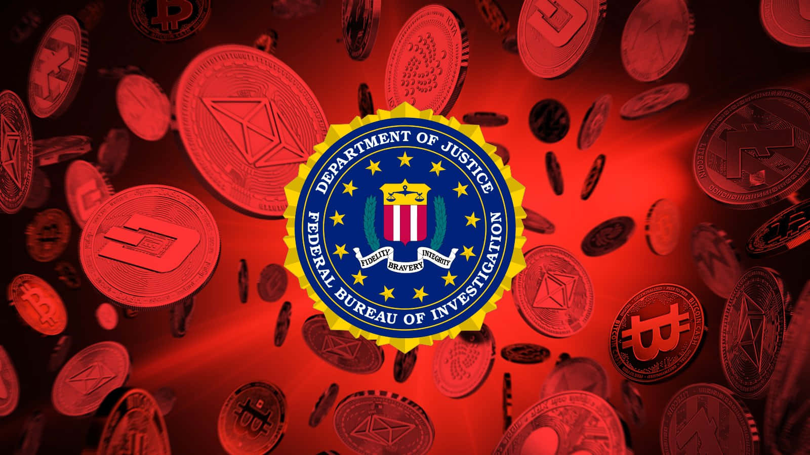 FBI emblem and motto on a dark background