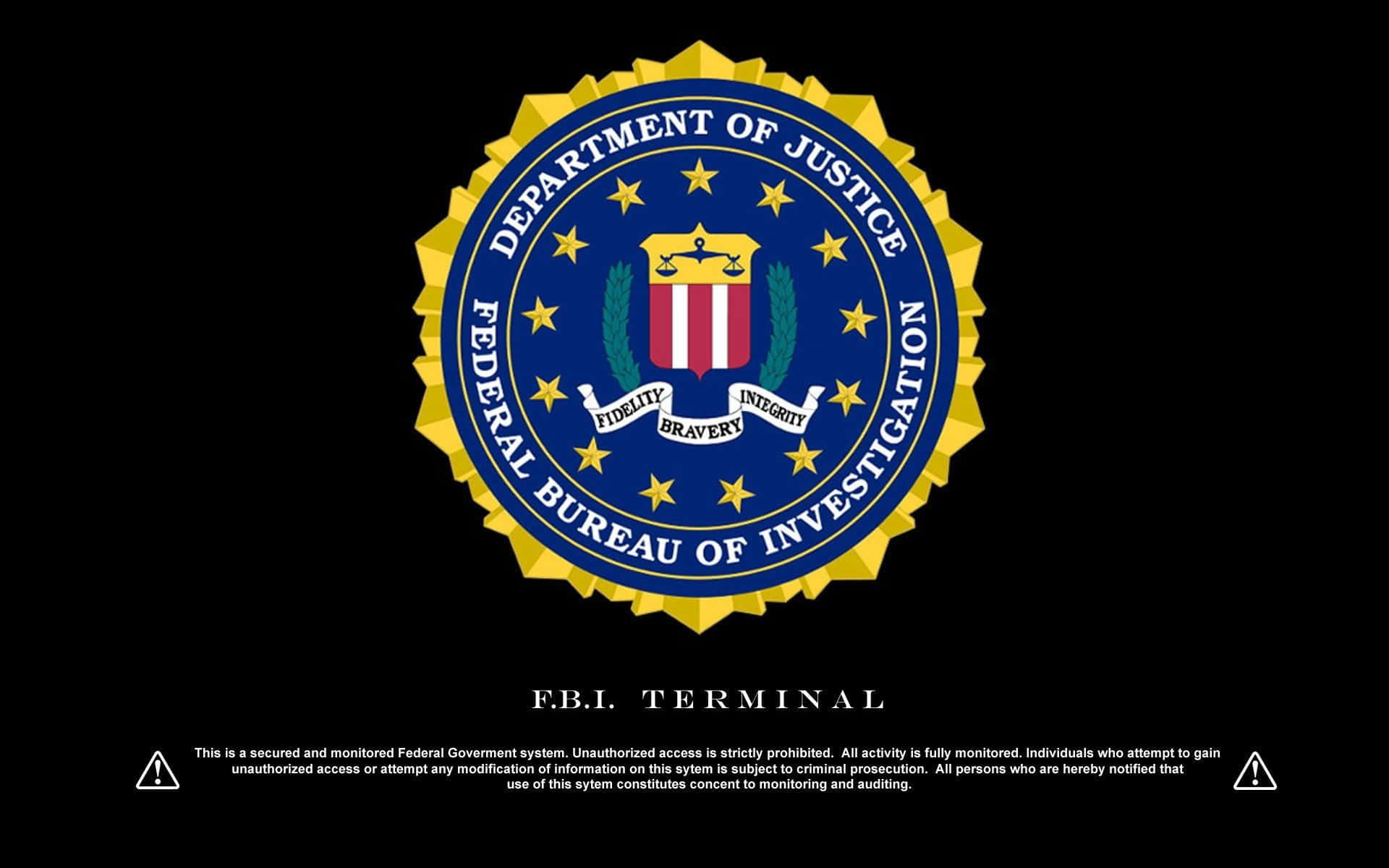 High-quality FBI wallpaper featuring logo and emblem