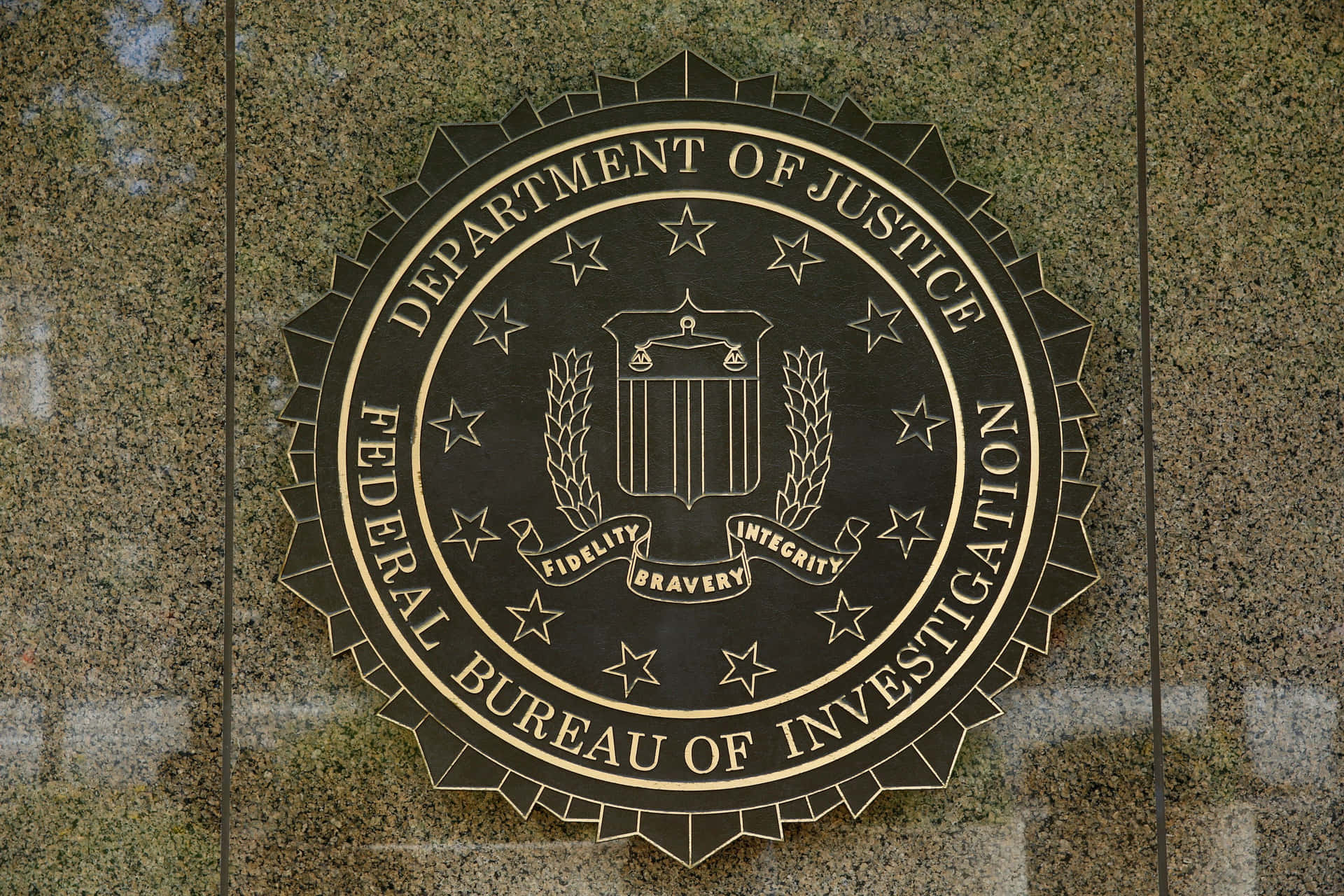 FBI-logoet er på væggen af et bygning Wallpaper