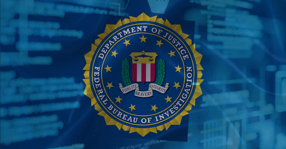 FBI-logoet vises på en blå baggrund. Wallpaper
