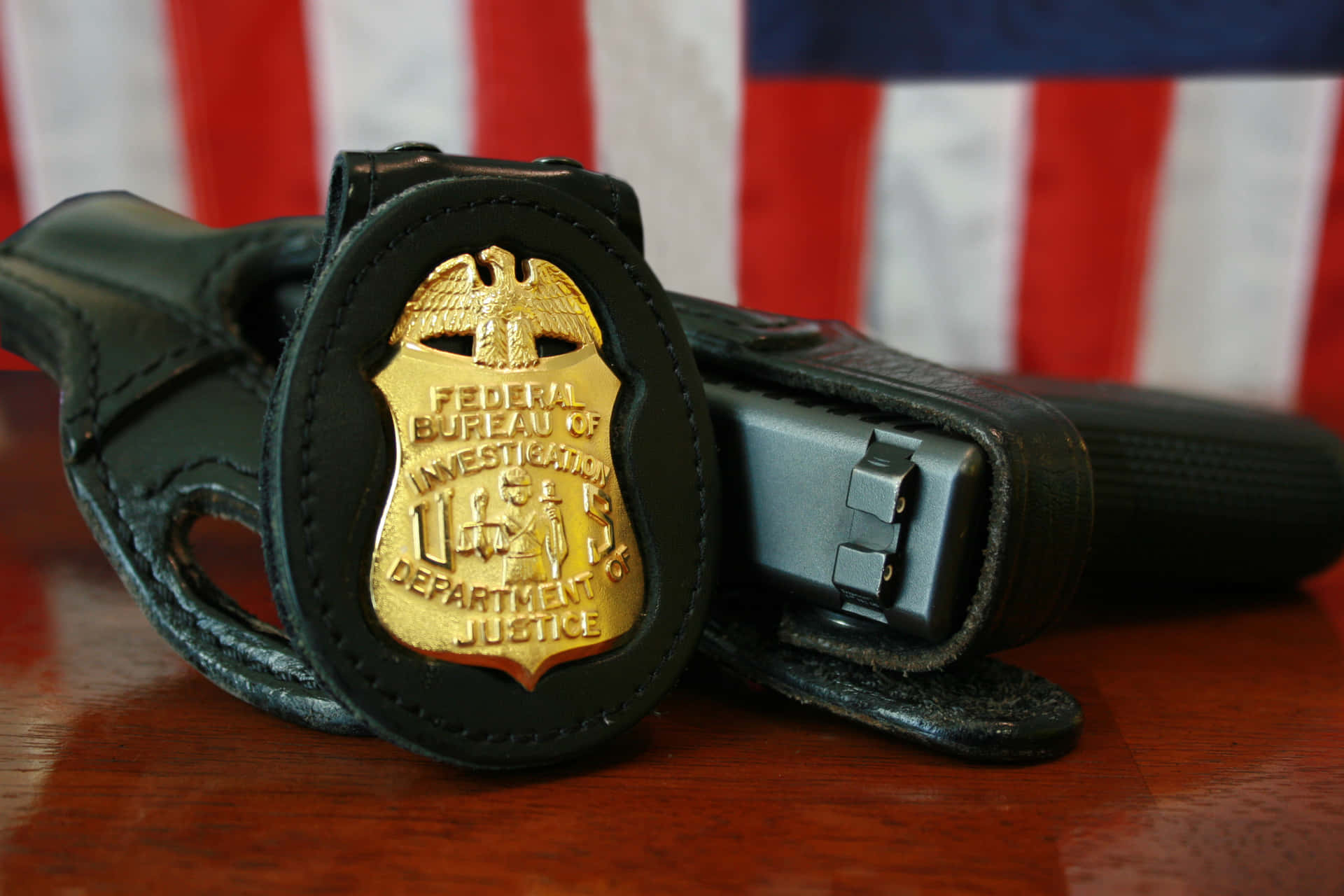 A Police Badge On A Holster Wallpaper