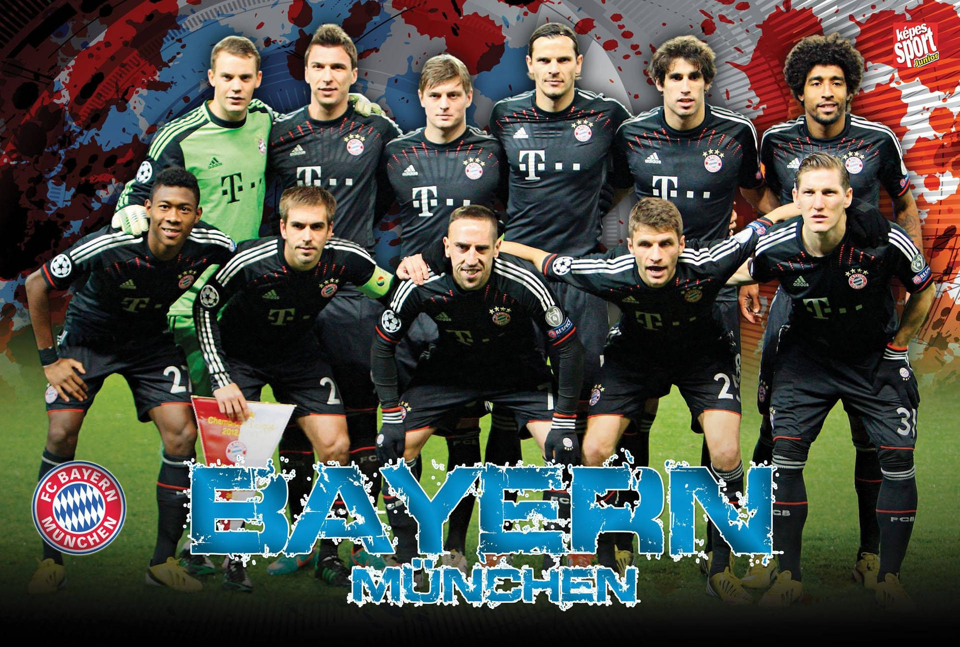 Tapetför Dator Eller Mobil: Fc Bayern Munchen Fotboll Hd. Wallpaper