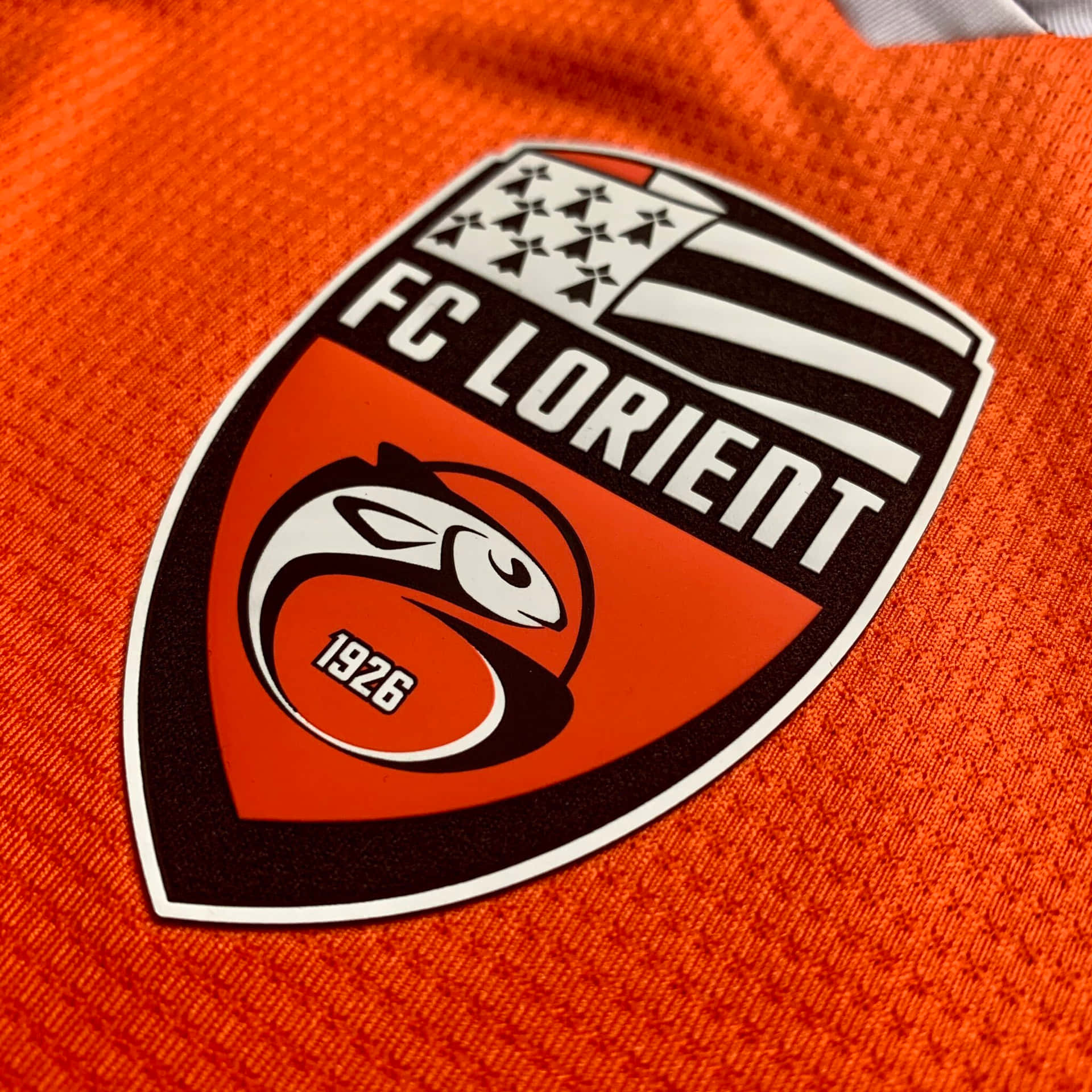 Fc Lorient Players Celebrating Victory On The Pitch Wallpaper