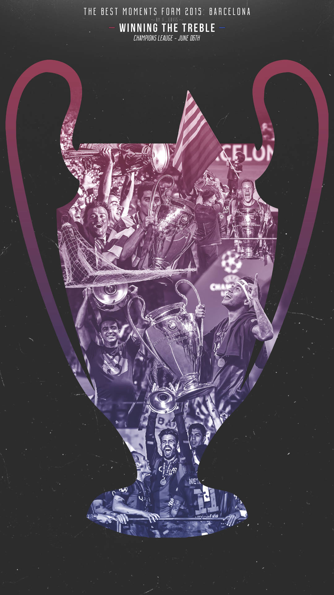 Fcb Treble 2015 Champions League Wallpaper