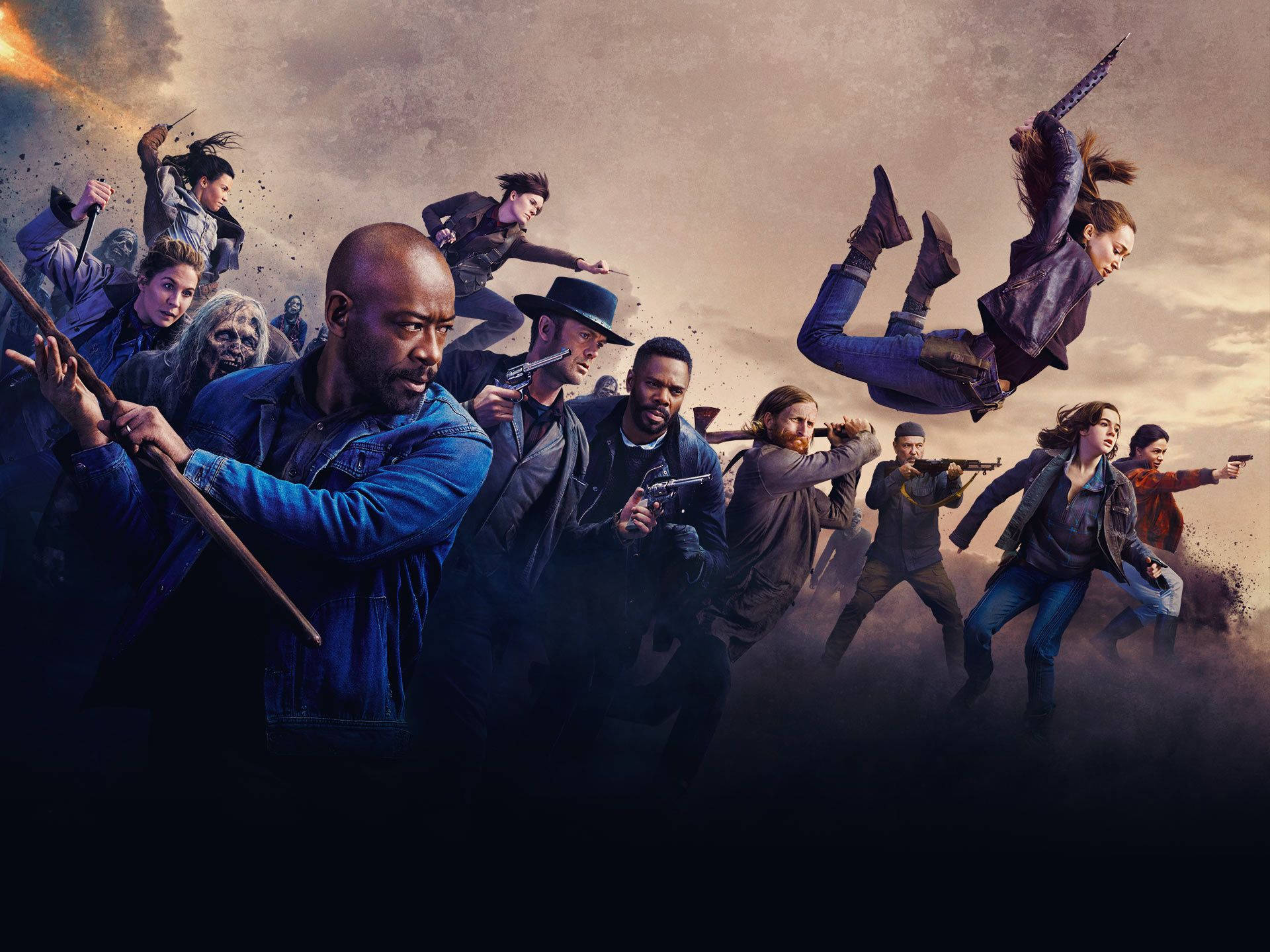 Fear The Walking Dead Action-Packed Wallpaper