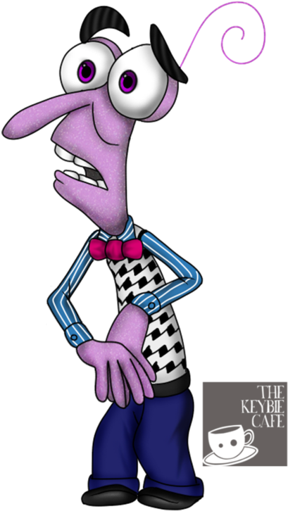 Fearful Purple Cartoon Character PNG