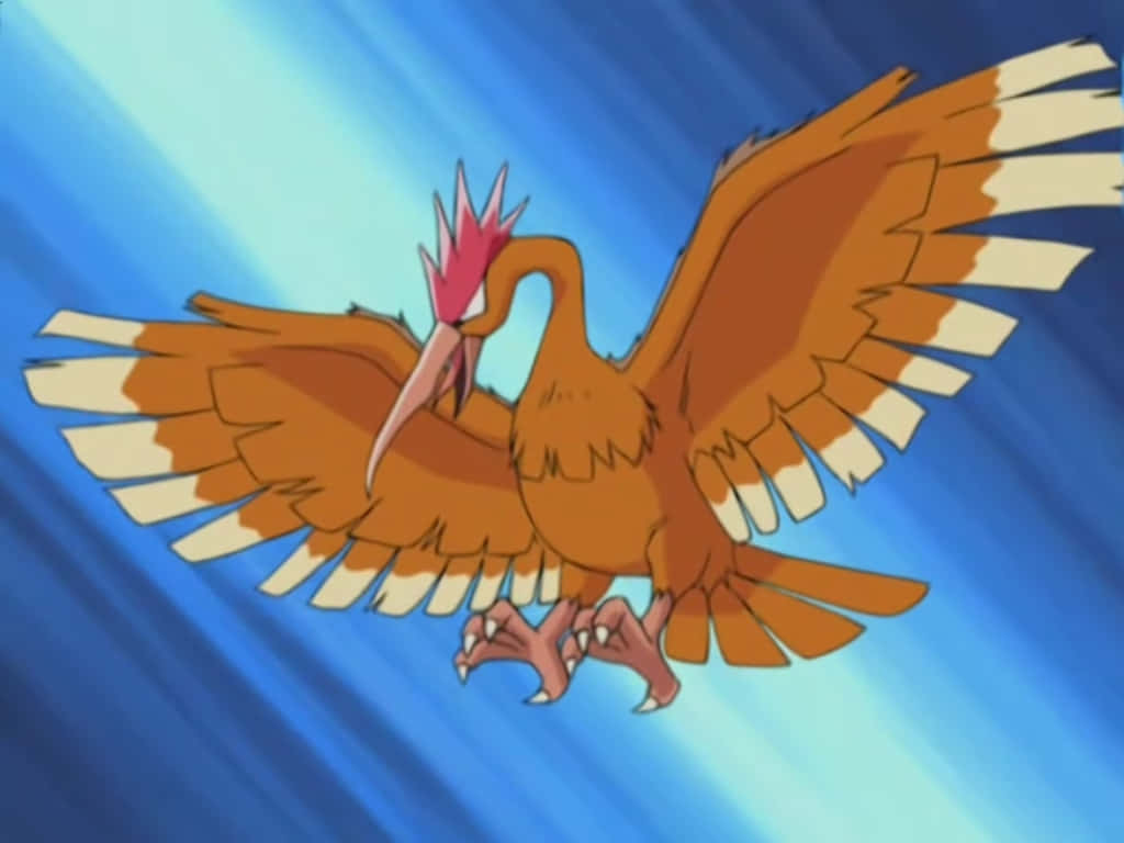 Fearow: The Elite Bird Pokémon Soaring High In The Scenic Sky Wallpaper