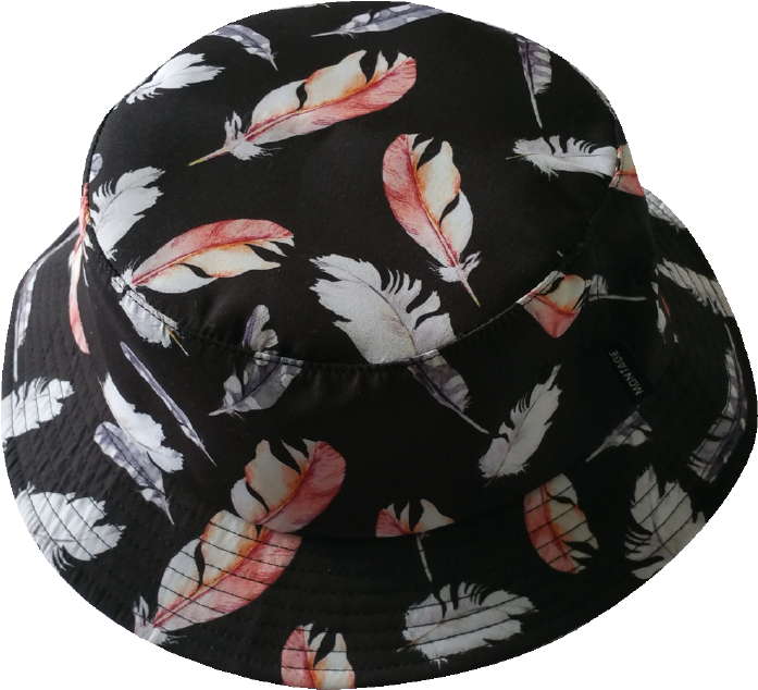 Feather Print Bucket Hat PNG