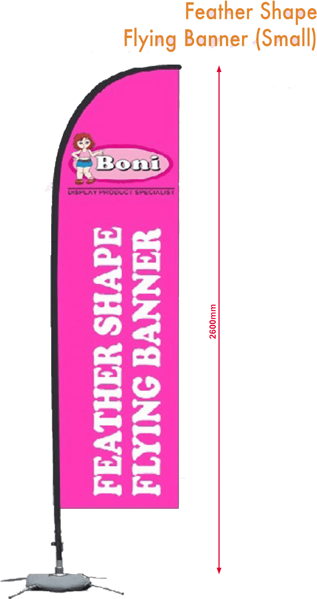 Feather Shaped Promotional Banner PNG