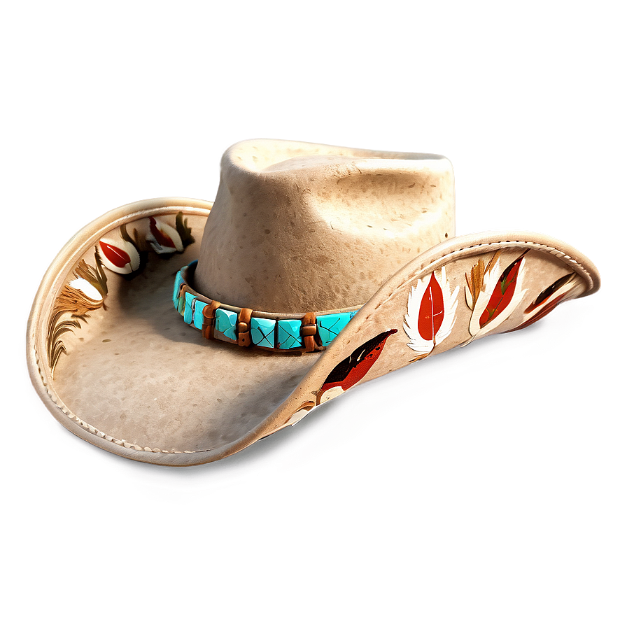 Feathered Cowgirl Hat Png 06132024 PNG