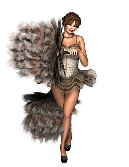 Feathered_ Showgirl_ Dancer PNG