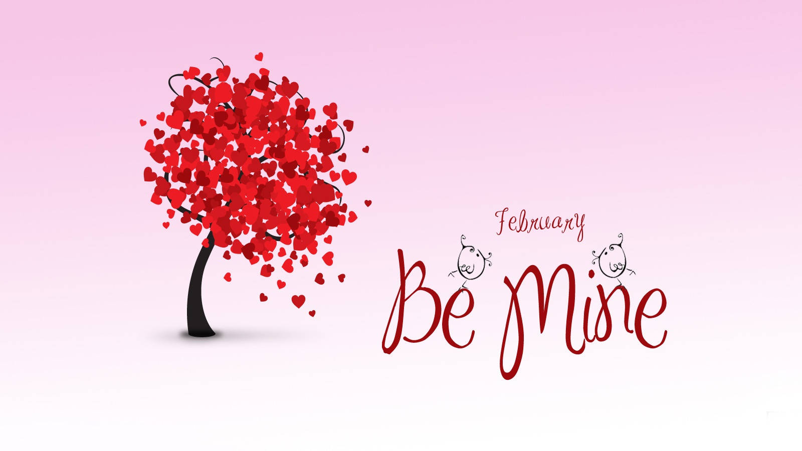 February Be Mine Valentines Desktop Wallpaper