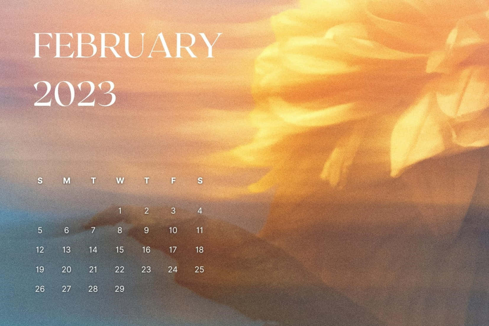 Get Organized for the Month with a February Calendar Wallpaper
