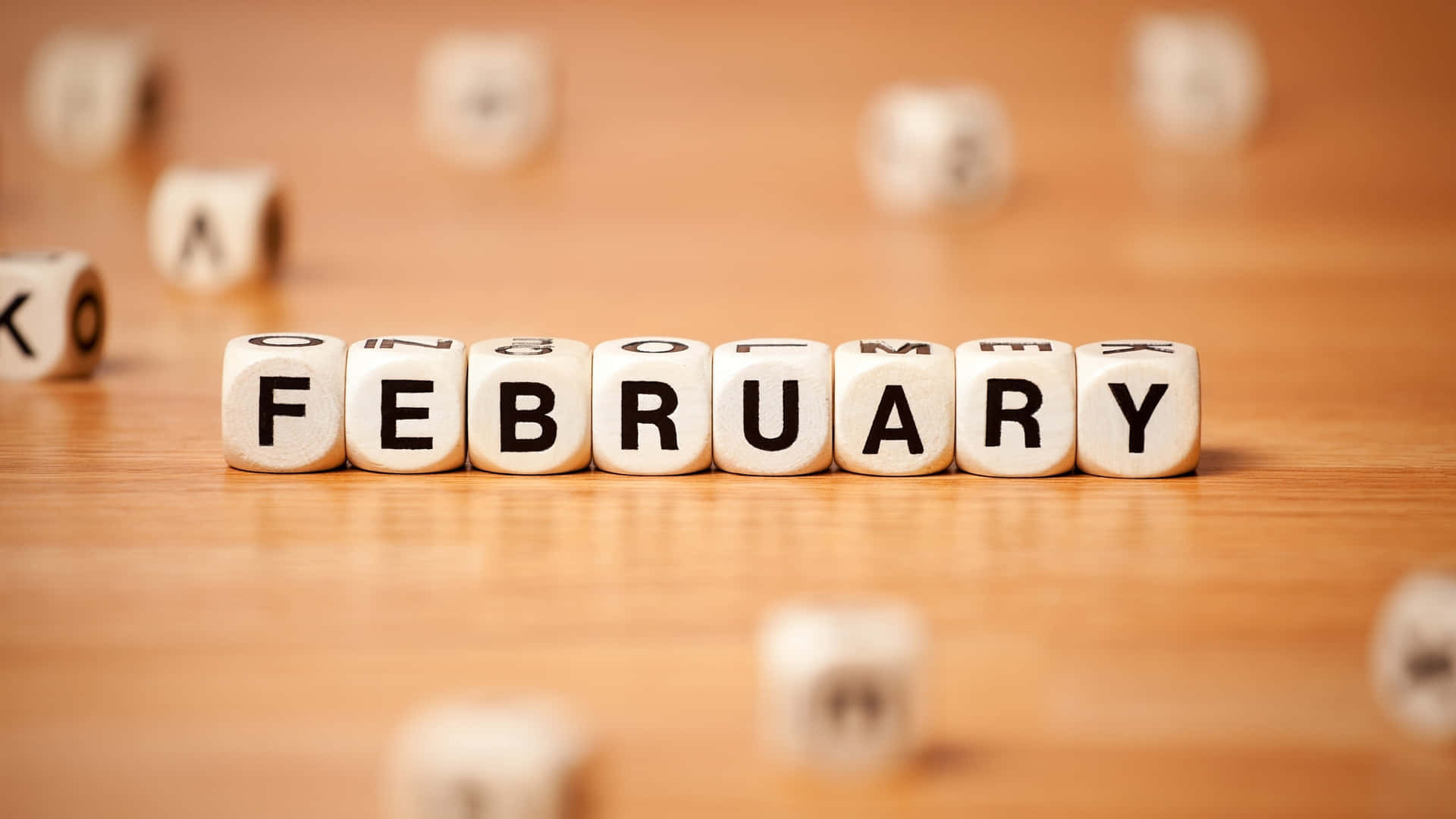 February Desktop Calendar Concept Wallpaper