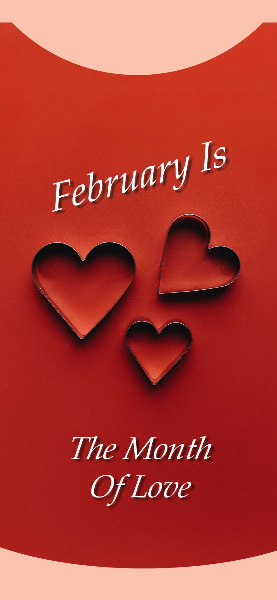 Februar er måneden af ​​kærligheds citat Wallpaper