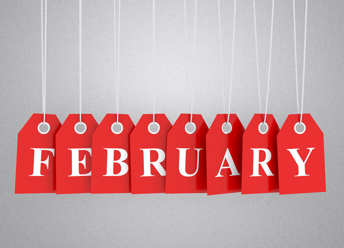 February Letters On Tags Wallpaper