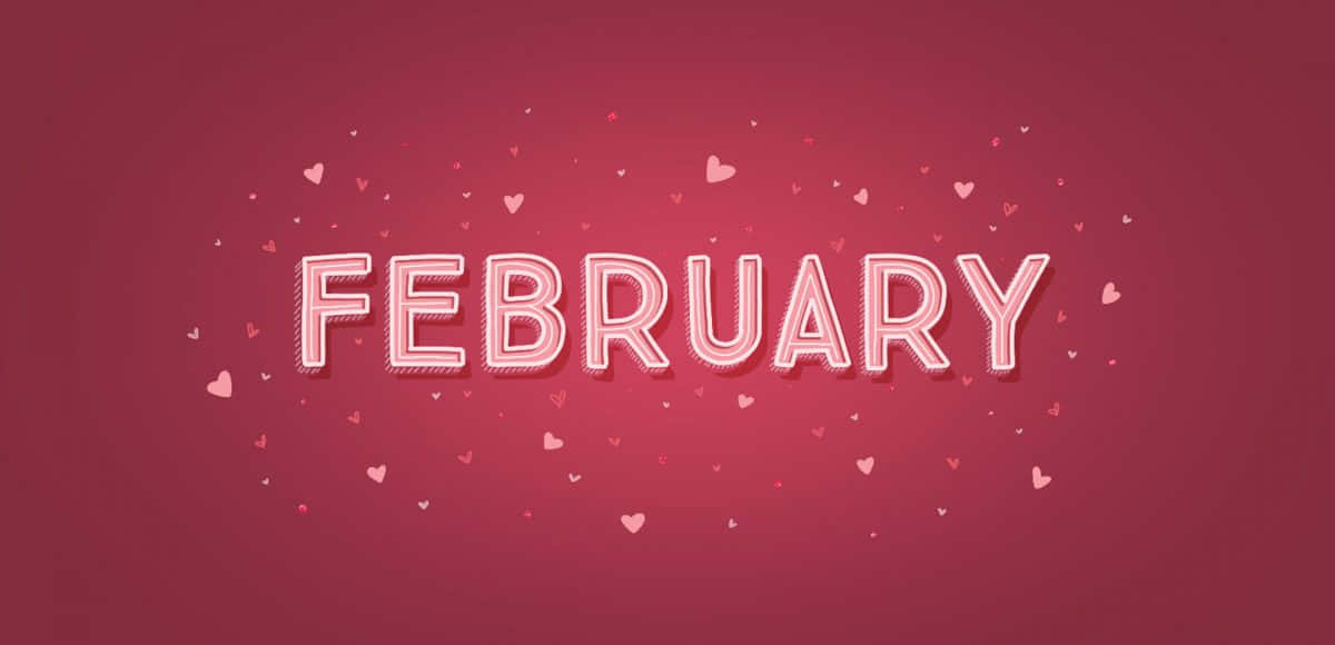 February Love Hearts Background Wallpaper