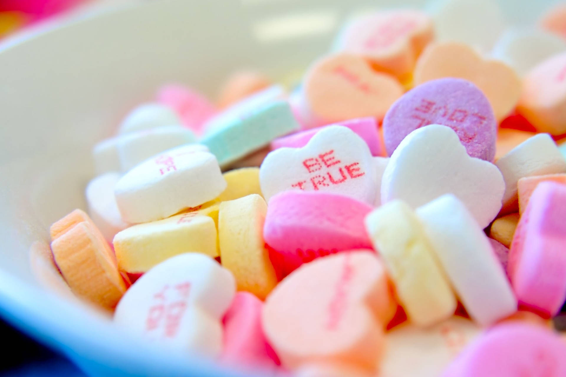 February Sweet Candy Treats Background