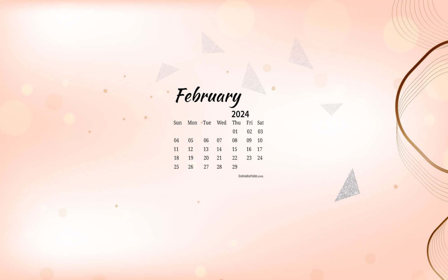 February2024 Calendar Aesthetic Background Wallpaper