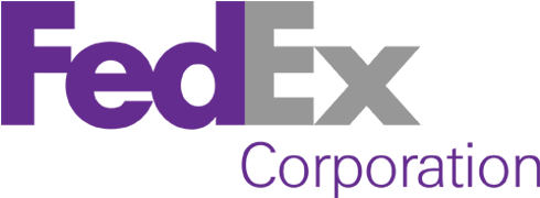 Fed Ex Corporation Logo Purple PNG