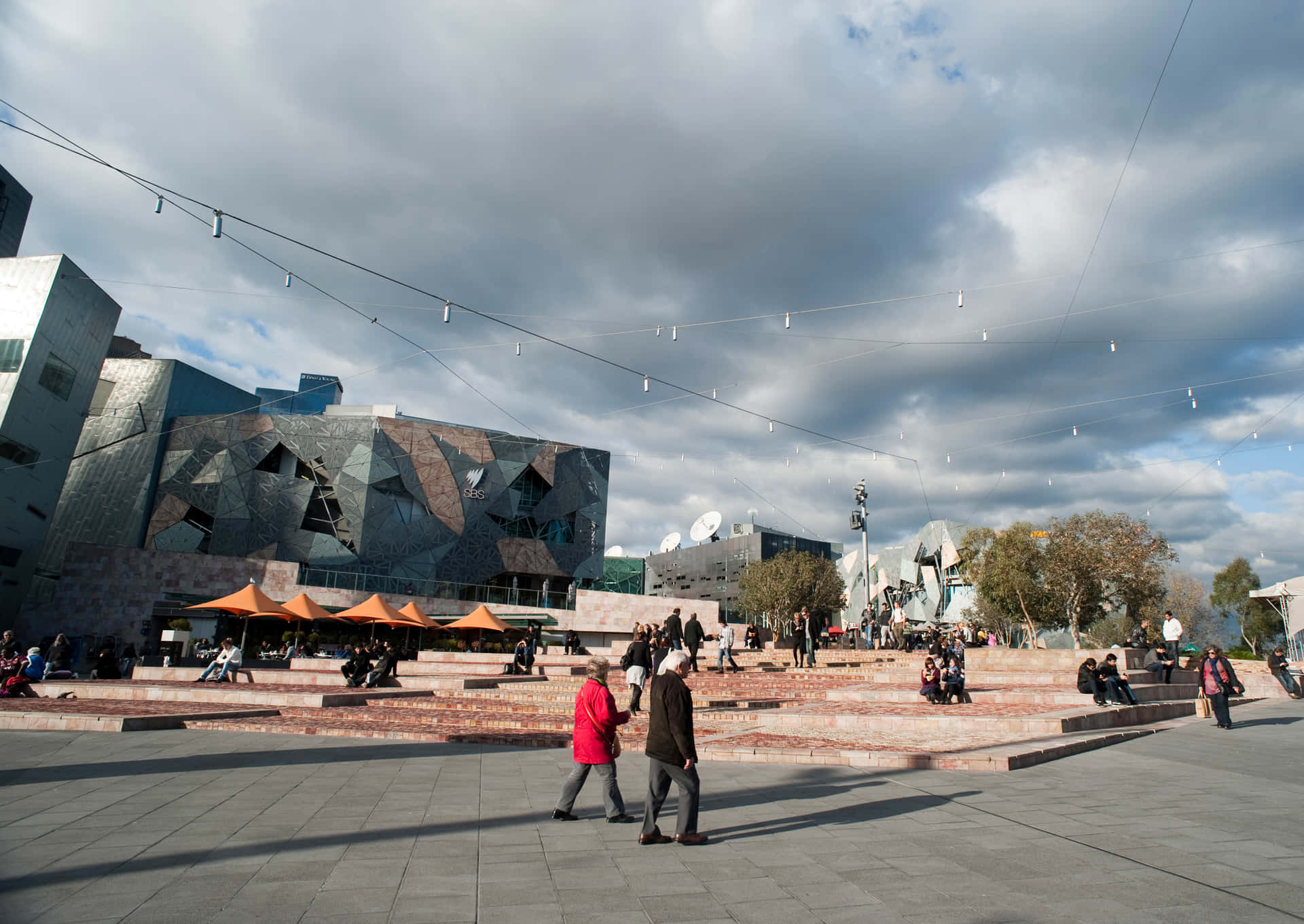 Federation Square Melbourne Daytime Wallpaper