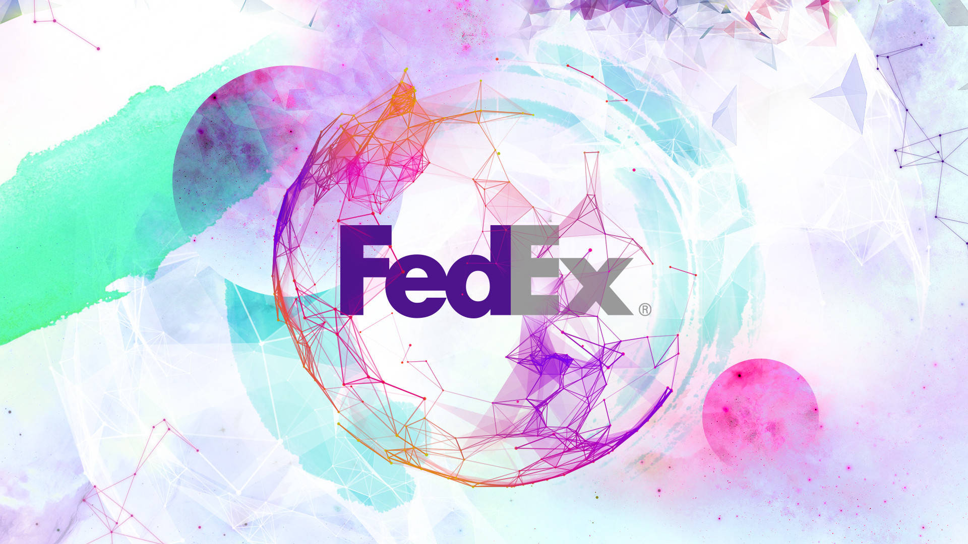 FedEx Abstract Circle Artwork Wallpaper