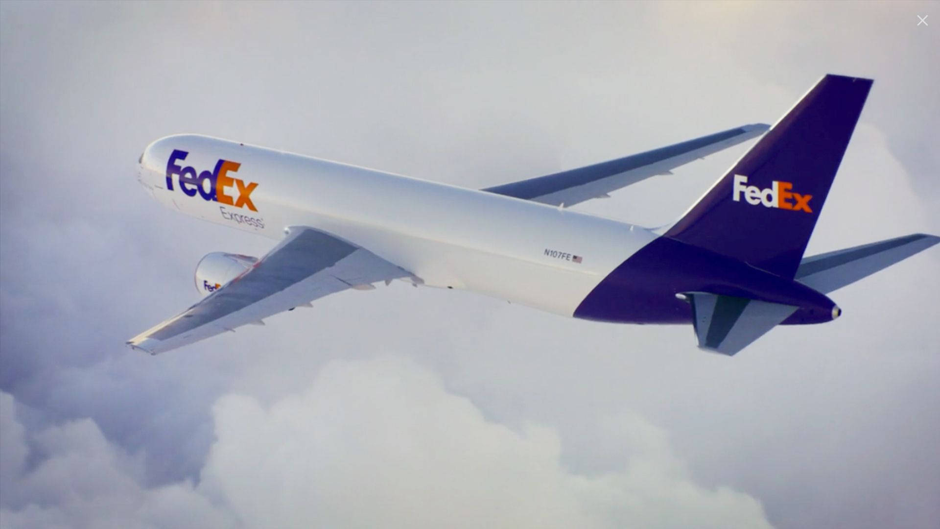 FedEx Express Aircraft Rear View Wallpaper