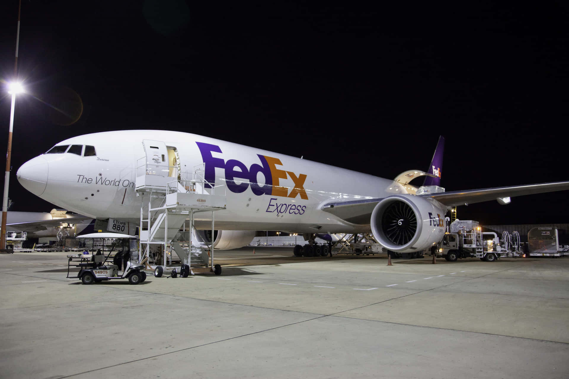 A Fedex Airplane On The Tarmac