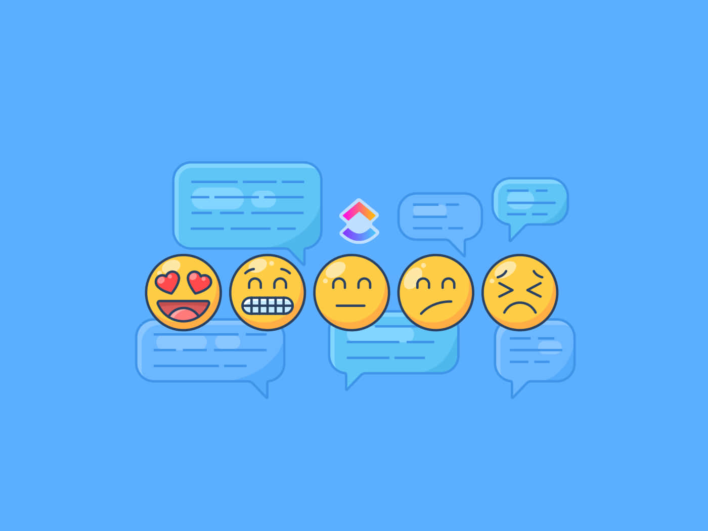 Feedback Emojis Graphic Wallpaper