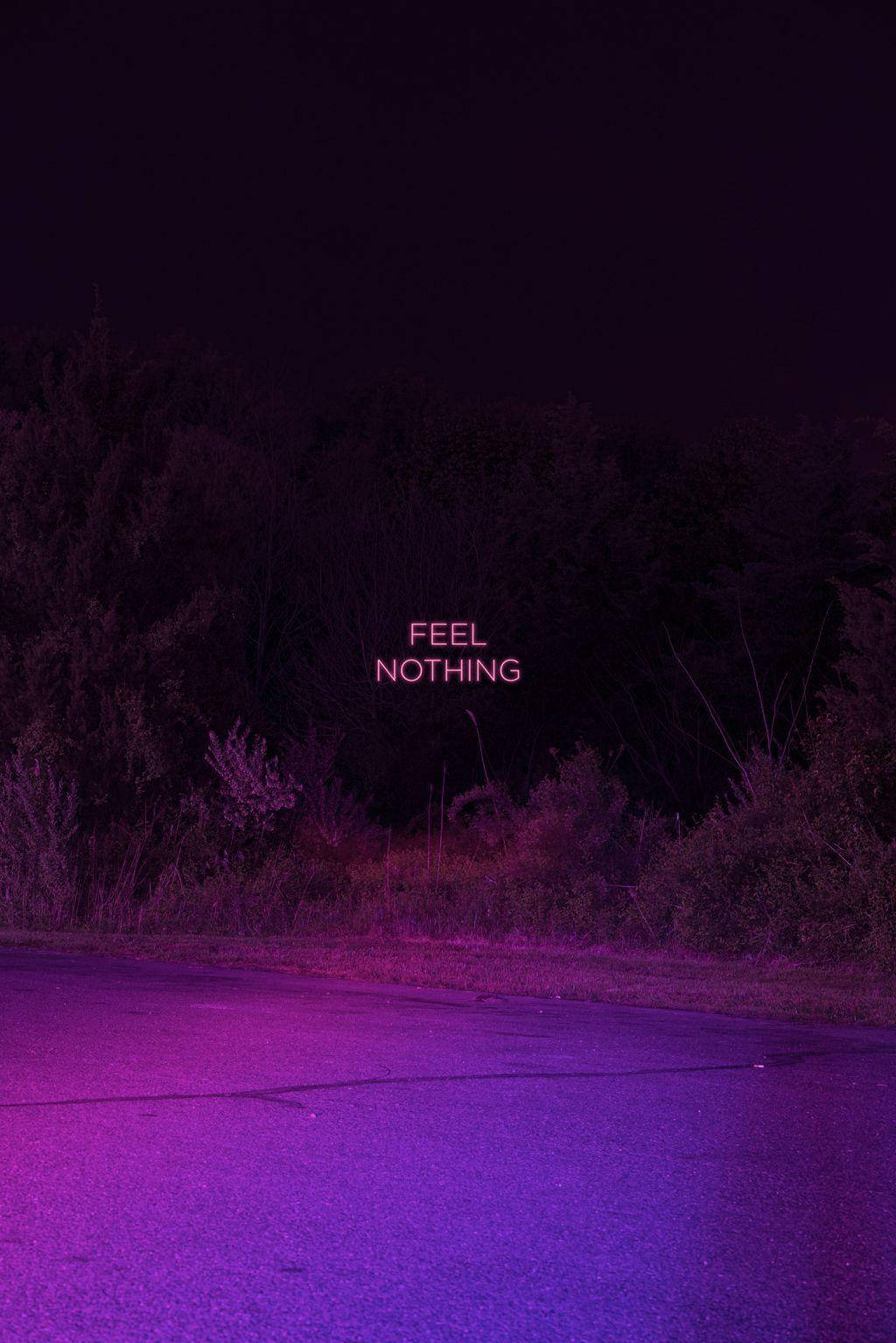 Feel Nothing Black And Purple Aesthetic Wallpaper