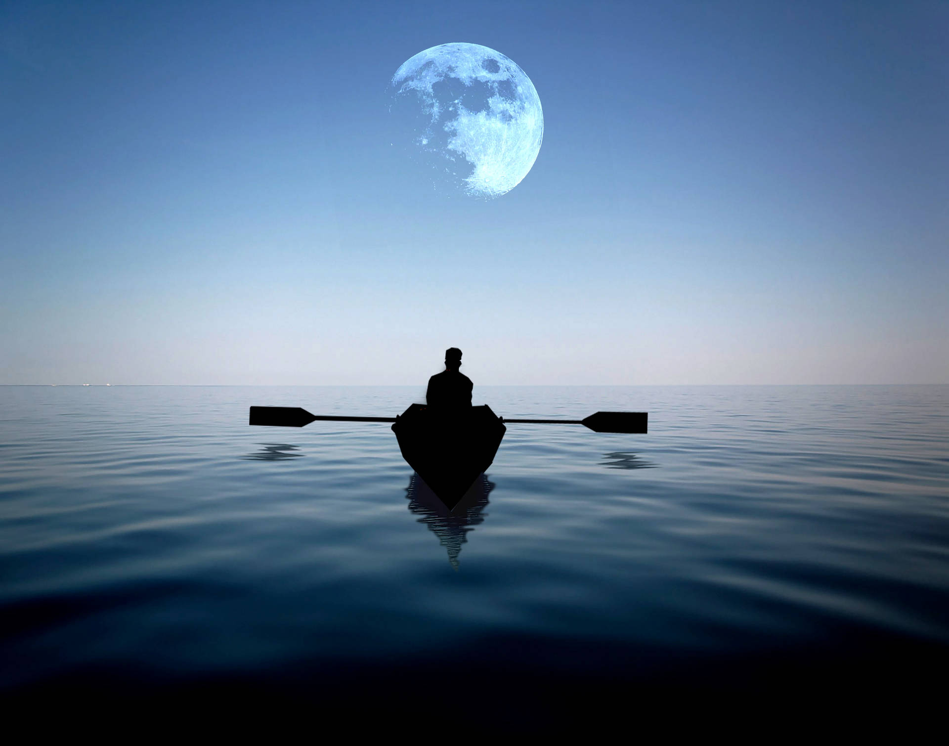 Feeling Alone In Canoe Background