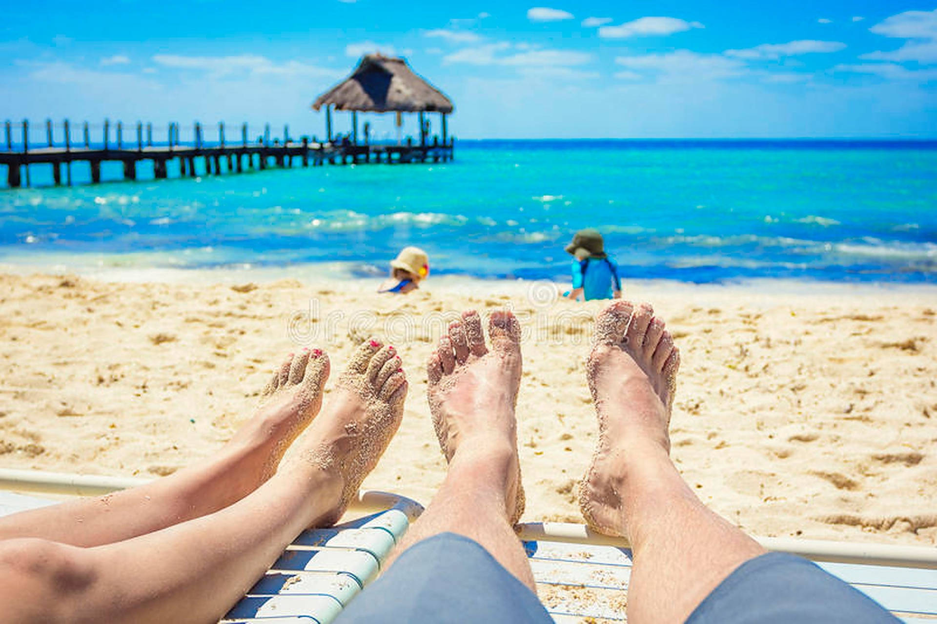 Feet Picture Vacation At Beach Wallpaper