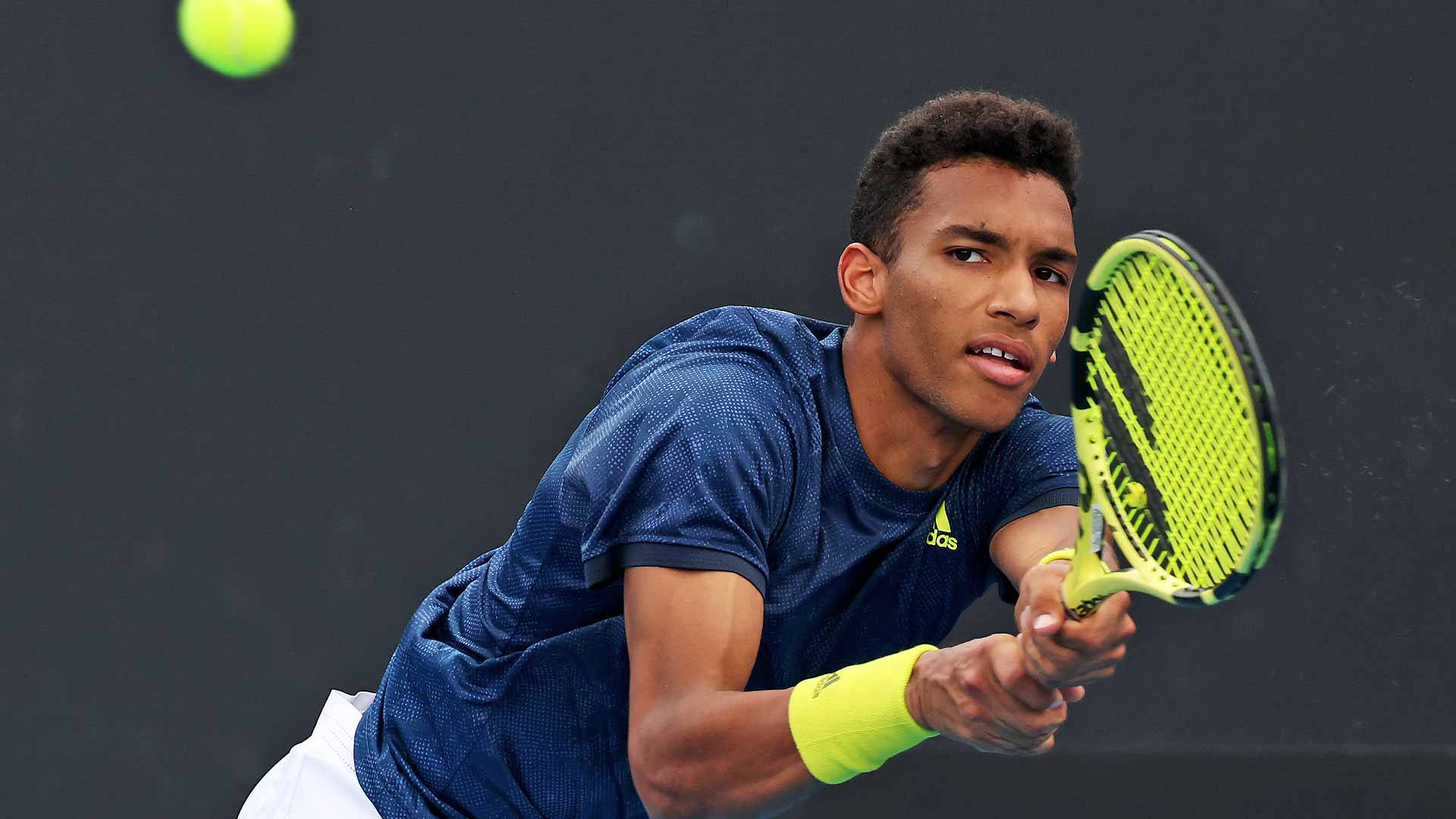 Canadian Tennis Prodigy Felix Auger Aliassime in a Mood Wallpaper