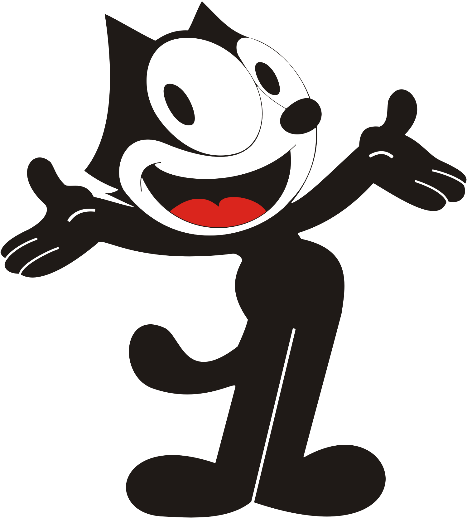 Felix The Cat Classic Pose PNG