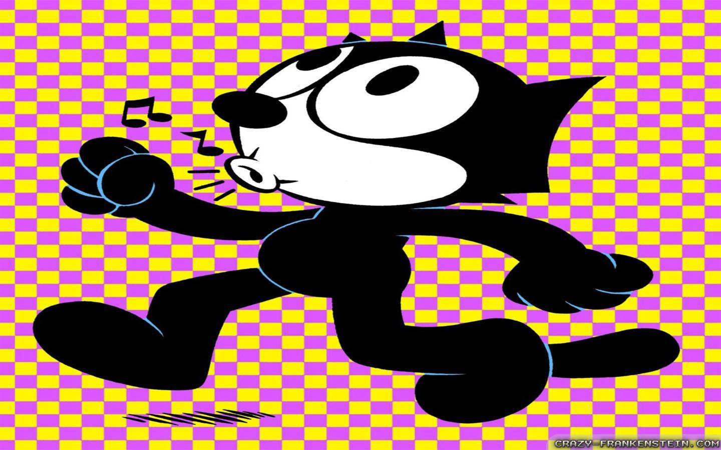 Felix The Cat Colored Checkered