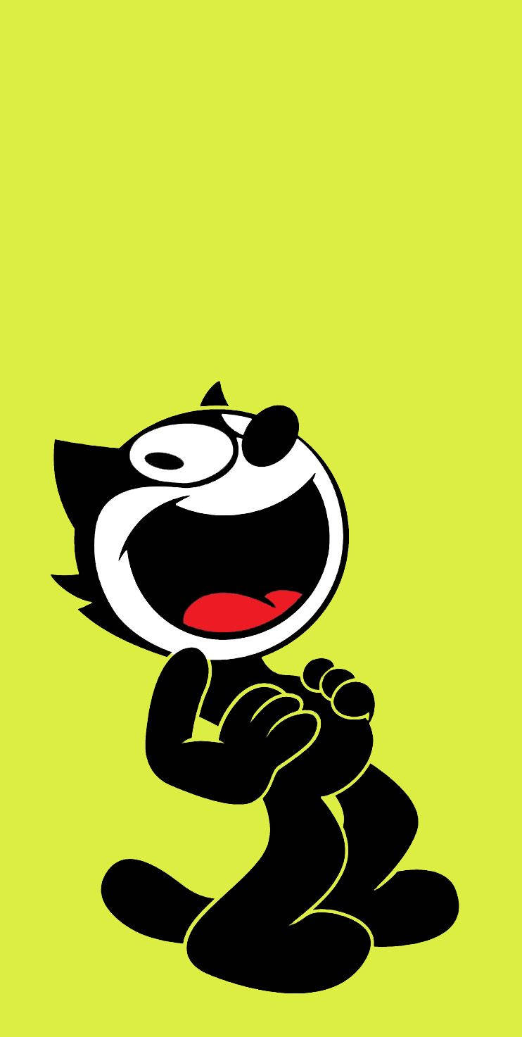 Felix The Cat Smiling In Classic Style Wallpaper