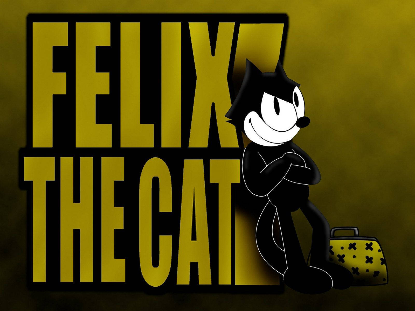 Felix The Cat Yellow Background