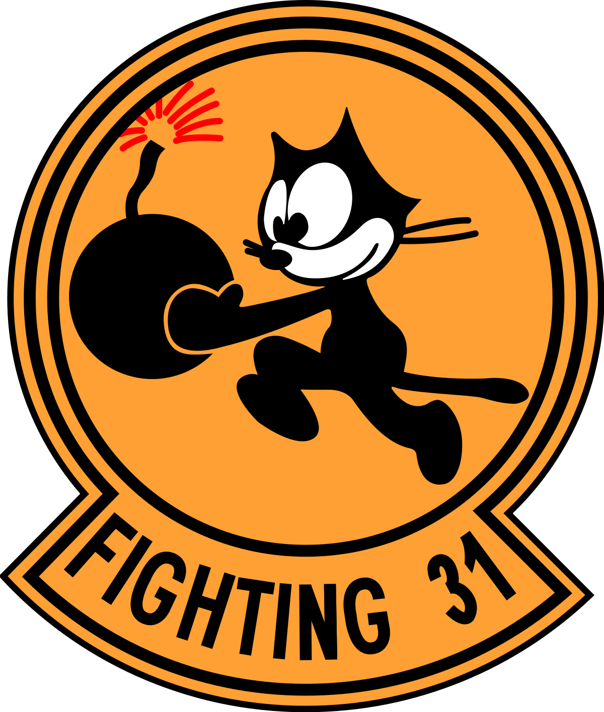 Felixthe Cat Bomb Squadron Emblem PNG